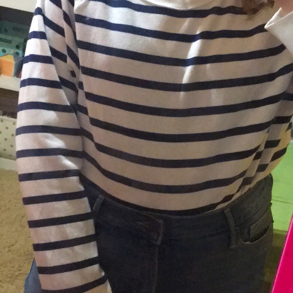 Blue and White Stripped Sweater from Old Navy